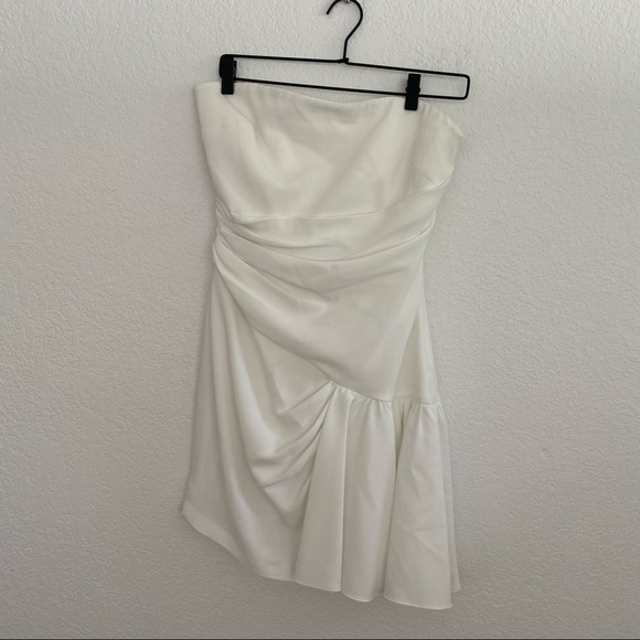 CINQ A SEPT Women's 10 White "Ella" Strapless Mini Dress - Picture 3 of 13